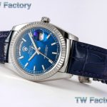 Full Super Clone Day-Date 40mm On leather Strap Collection - Factory Super Clone Watch