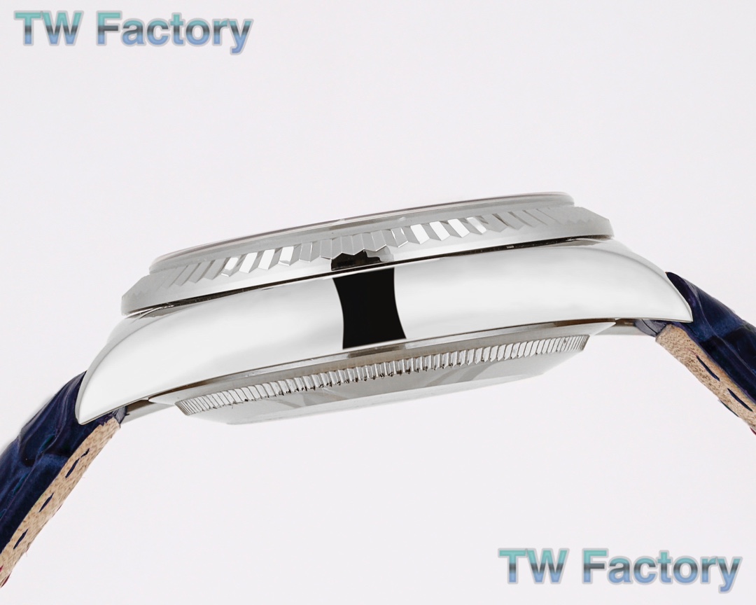 Full Super Clone Day-Date 40mm On leather Strap Collection - Luxury Replica Watch