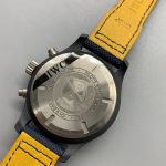 Minute-track and seconds-hand accents in yellow where others use white