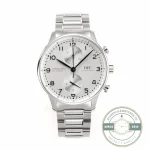 Replica IWC Portugieser Chronograph IW371617, silver dial in a 41mm steel case