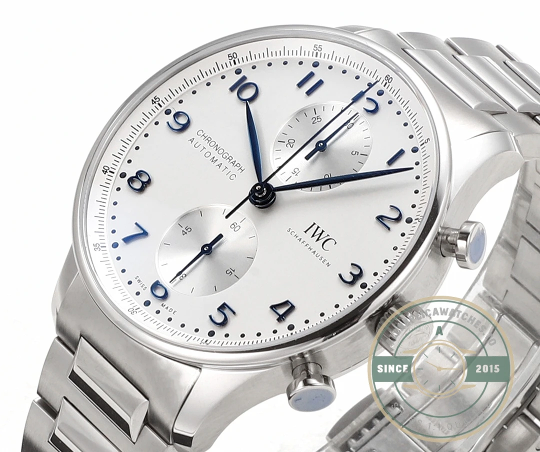 Clone IWC Portugieser Chronograph Silver Dial 41mm IW371617 - Swiss-Made Clone Watch