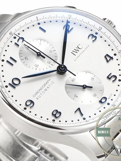 Clone IWC Portugieser Chronograph Silver Dial 41mm IW371617 - Budget Luxury Replica Watch