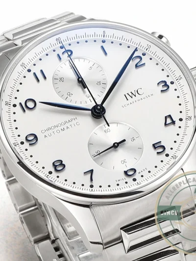 Clone IWC Portugieser Chronograph Silver Dial 41mm IW371617 - Premium Super Clone Watch