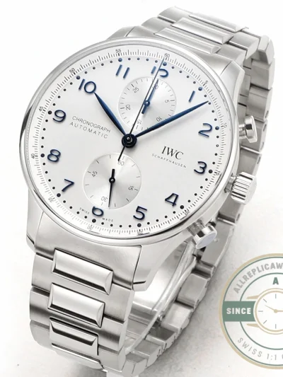 Clone IWC Portugieser Chronograph Silver Dial 41mm IW371617 - Swiss-Made Clone Watch