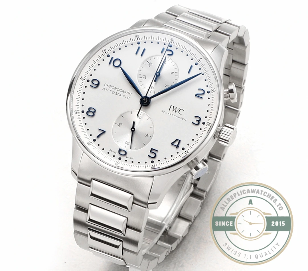 Clone IWC Portugieser Chronograph Silver Dial 41mm IW371617 - Swiss-Made Clone Watch