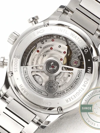 Clone IWC Portugieser Chronograph Silver Dial 41mm IW371617 - 1:1 Swiss Replica Watch