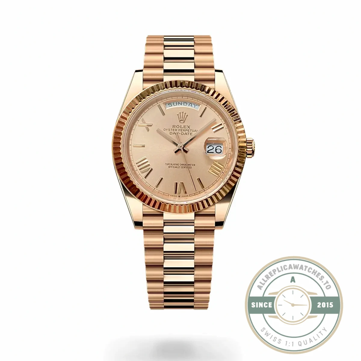 Clone Rolex Day-Date 40mm 228235 Sundust dial - Swiss Movement Replica Watch