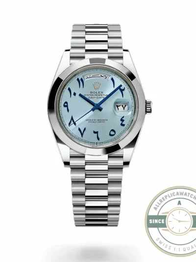 Clone Rolex Day-Date 40mm Blue Arabic Dial 228206 - Swiss Movement Replica Watch