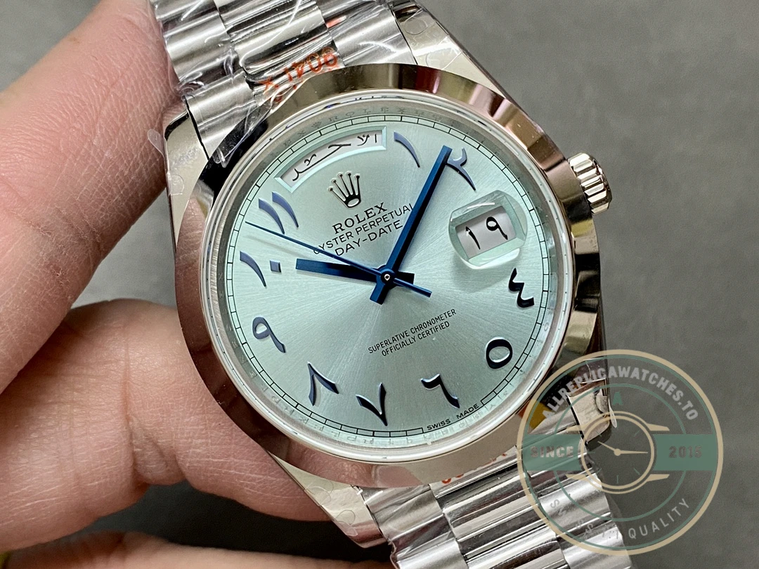 Clone Rolex Day-Date 40mm Blue Arabic Dial 228206 - High-Grade Replica Watch