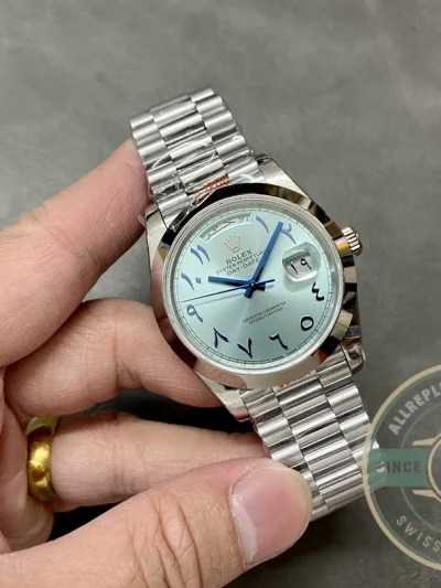 Clone Rolex Day-Date 40mm Blue Arabic Dial 228206 - Swiss-Made Clone Watch
