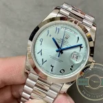 Clone Rolex Day-Date 40mm Blue Arabic Dial 228206 - Budget Luxury Replica Watch