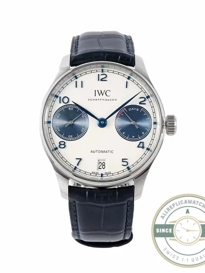 Replica IWC Schaffhausen Blue Subdials 42.3mm IW500715 - Budget Luxury Replica Watch