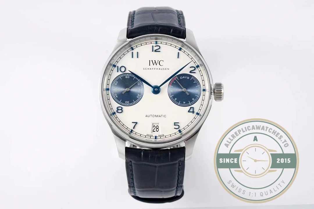 Replica IWC Schaffhausen Blue Subdials 42.3mm IW500715 - Premium Super Clone Watch