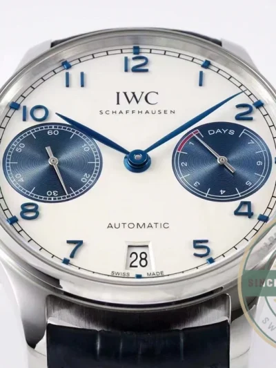 Replica IWC Schaffhausen Blue Subdials 42.3mm IW500715 - Budget Luxury Replica Watch