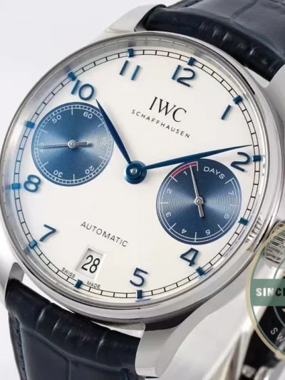 Replica IWC Schaffhausen Blue Subdials 42.3mm IW500715 - 1:1 Swiss Replica Watch