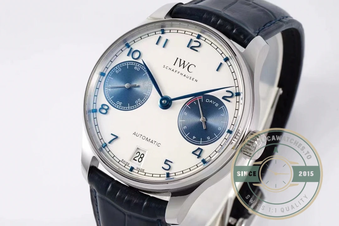 Replica IWC Schaffhausen Blue Subdials 42.3mm IW500715 - 1:1 Swiss Replica Watch