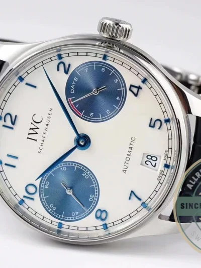Replica IWC Schaffhausen Blue Subdials 42.3mm IW500715 - Budget Luxury Replica Watch