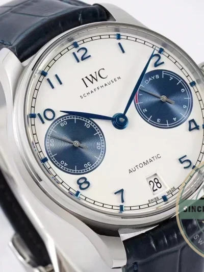 Replica IWC Schaffhausen Blue Subdials 42.3mm IW500715 - Affordable Luxury Replica Timepiece