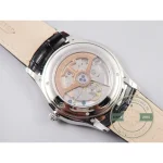 Date window at six o'clock on the silver dial of the Q1288420 Master Ultra Thin clone