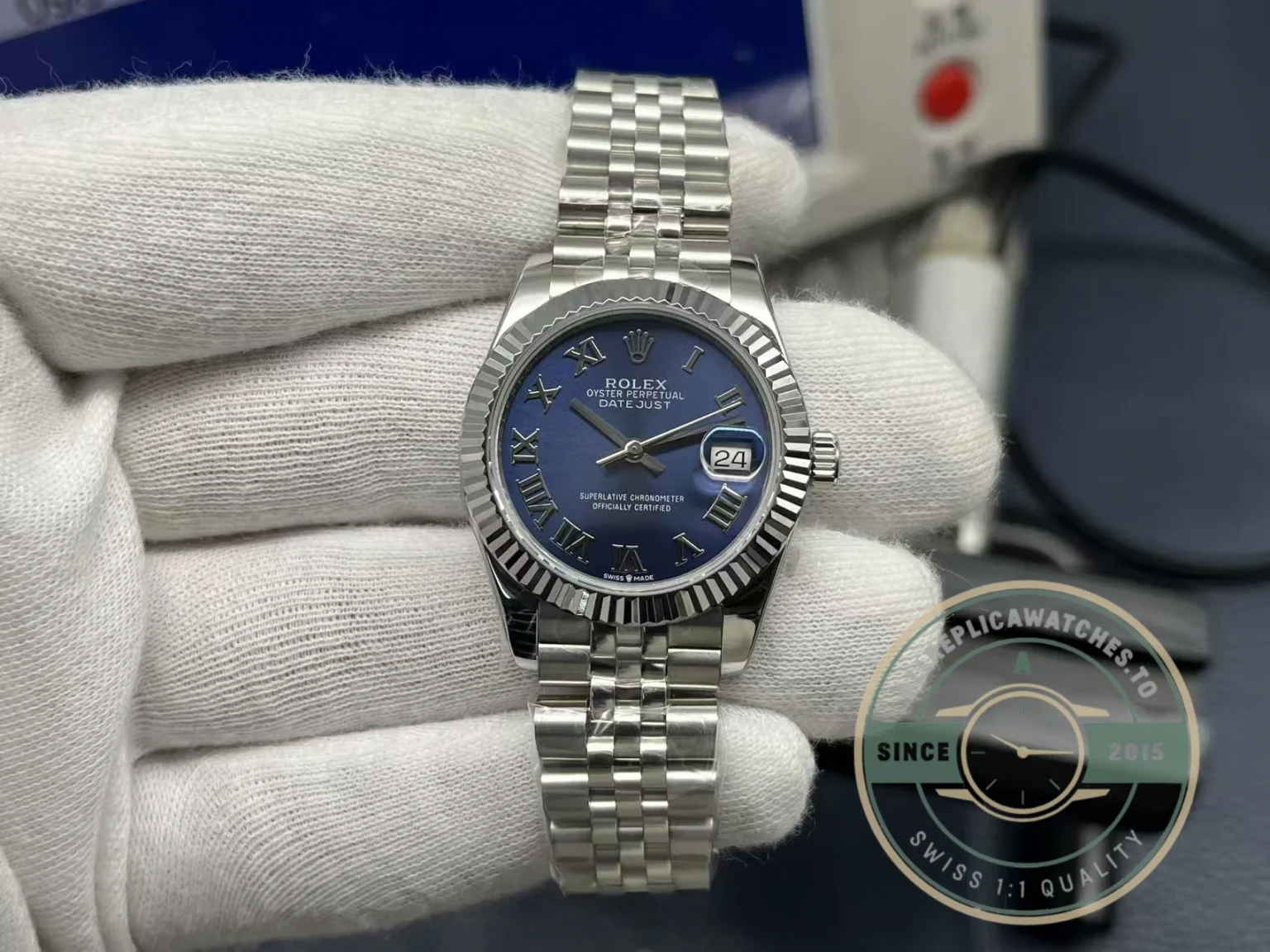 Replica Rolex Datejust Blue Roman Dial 31mm 278274 - Affordable Super Clone Watch