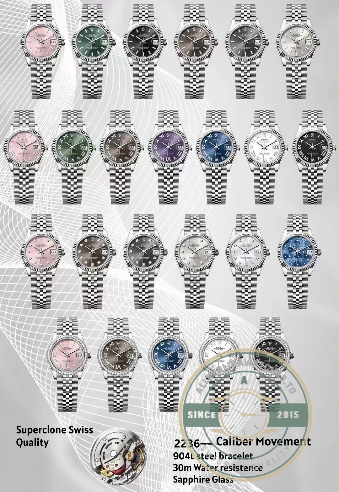 Full Rolex Lady Datejust 31MM Collection - Affordable Super Clone Watch