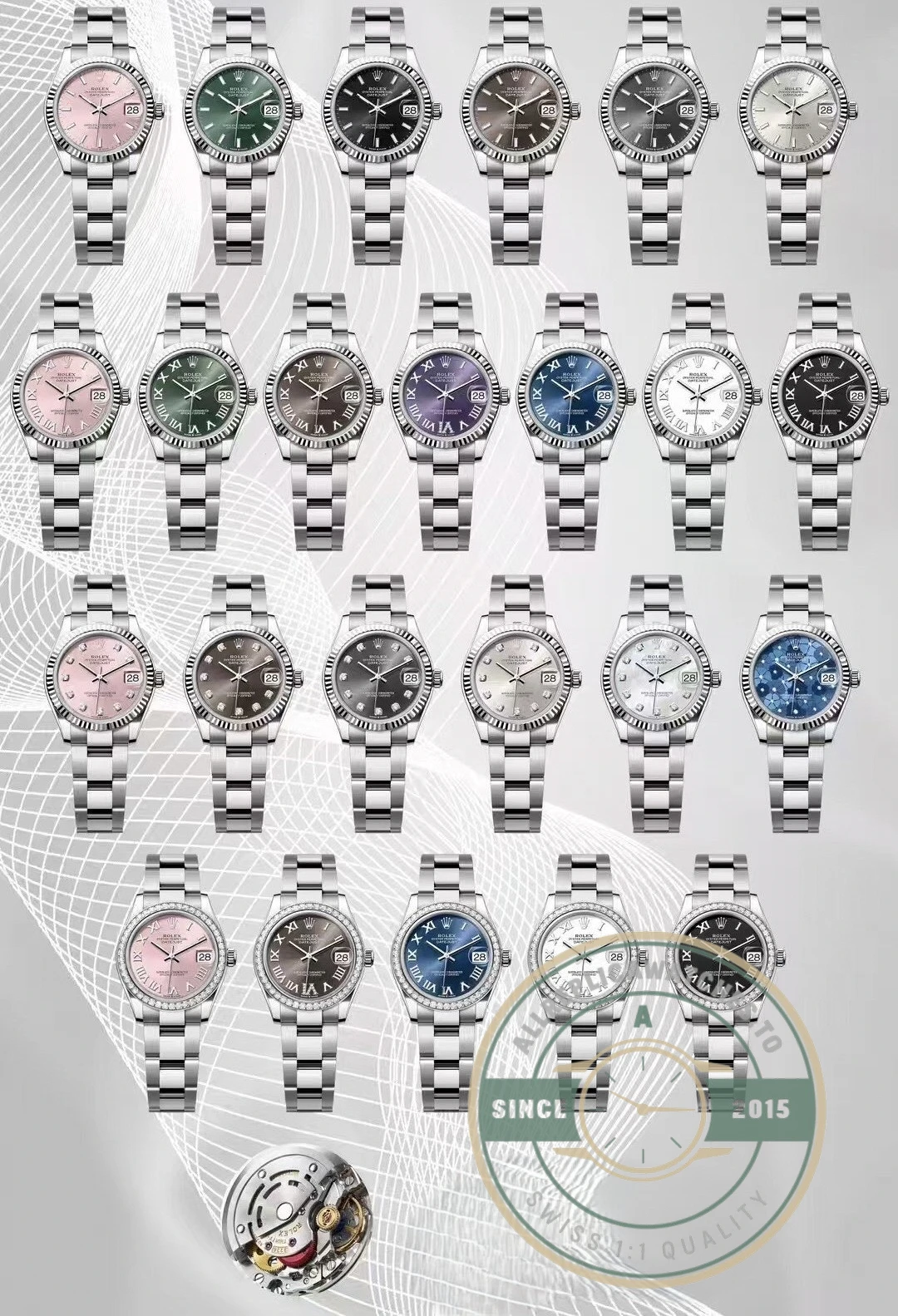 Full Rolex Lady Datejust 31MM Collection - Luxury Replica Watch