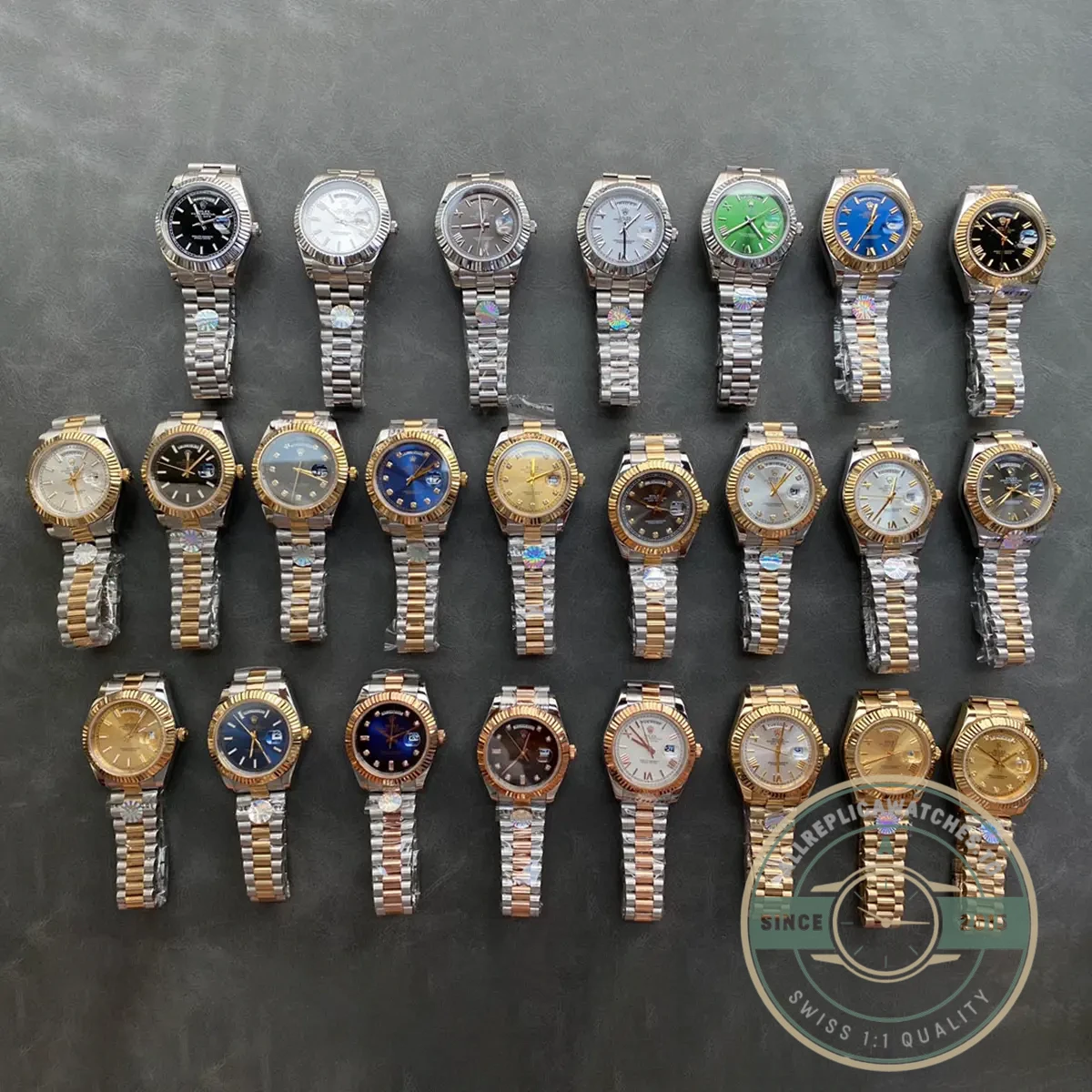 Full Super Clone Day-Date 40mm PlatinumWhite Gold Collection - Affordable Luxury Replica Timepiece