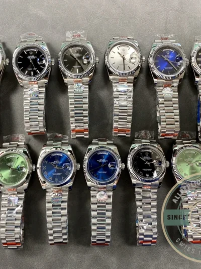 Full Super Clone Day-Date 40mm PlatinumWhite Gold Collection - Luxury Replica Watch