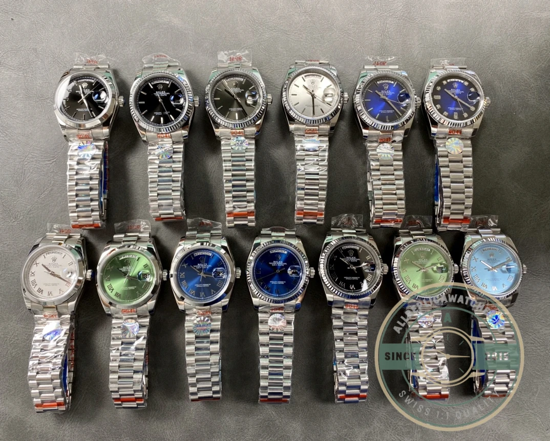 Full Super Clone Day-Date 40mm PlatinumWhite Gold Collection - Luxury Replica Watch