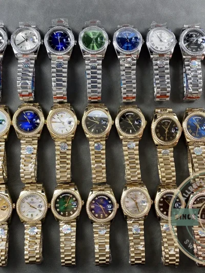 Full Super Clone Day-Date 40mm PlatinumWhite Gold Collection - Premium Super Clone Watch