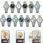 Full Super Clone Day-Date 40mm PlatinumWhite Gold Collection - Luxury Replica Watch