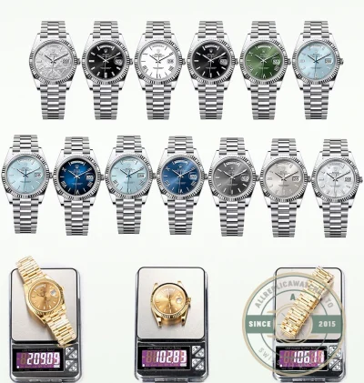 Full Super Clone Day-Date 40mm PlatinumWhite Gold Collection - Luxury Replica Watch
