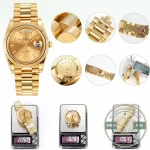 Full Super Clone Day-Date Yellow Gold 40mm Collection - Affordable Luxury Replica Timepiece