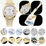 Full Super Clone Day-Date Yellow Gold 40mm Collection - Swiss Movement Replica Watch