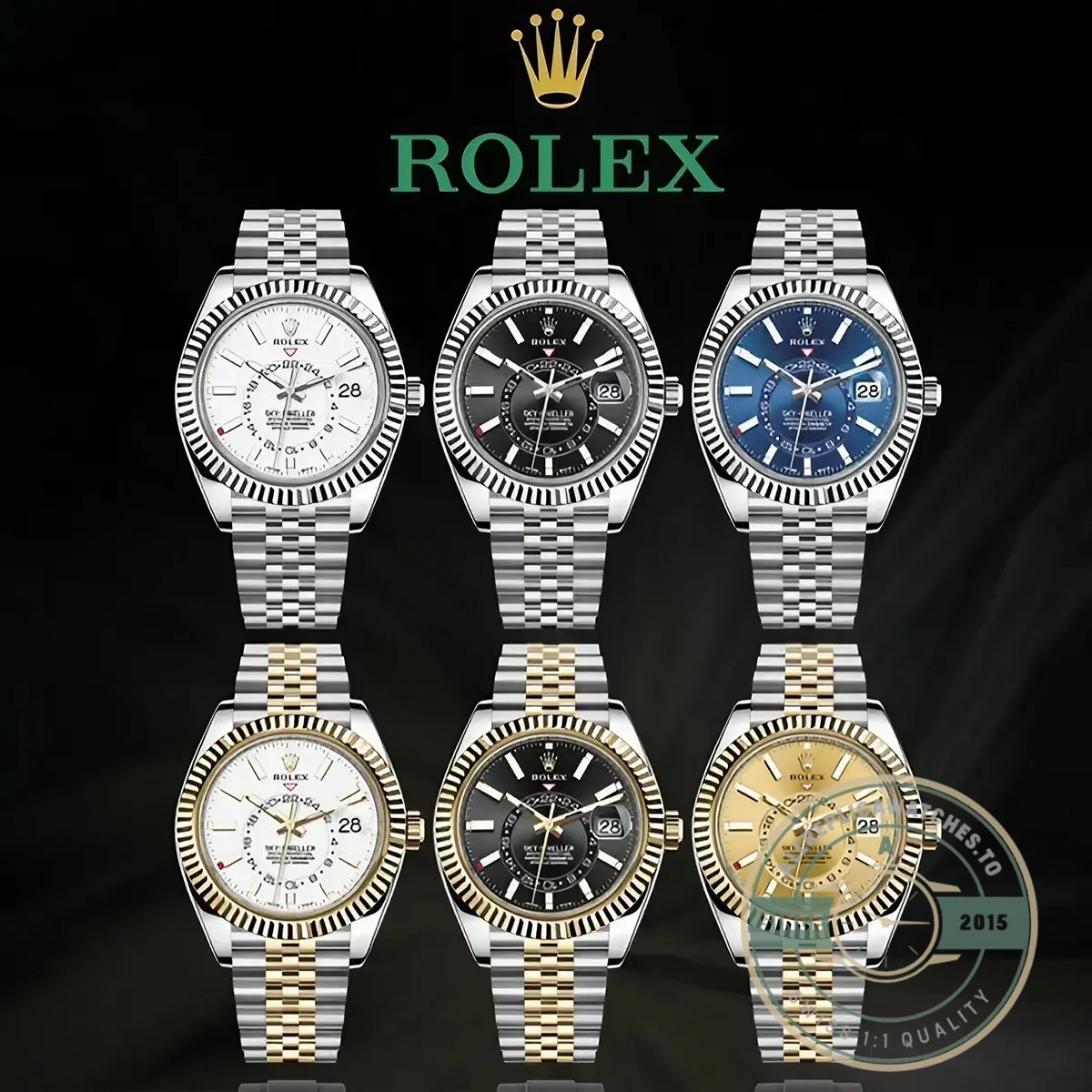 Full Super Clone Sky-Dweller 42mm Jubilee Bracelet Collection - 1:1 Swiss Replica Watch