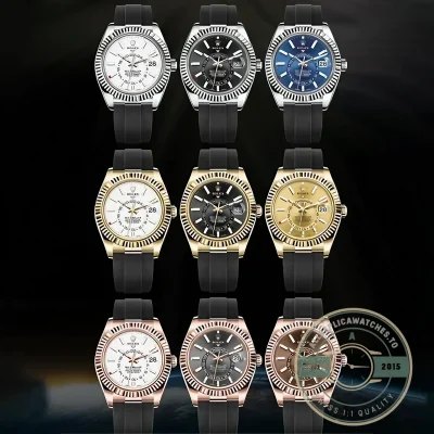 Full Super Clone Sky-Dweller 42mm On Rubber Strap Collection - 1:1 Swiss Replica Watch