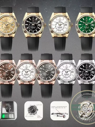 Full Super Clone Sky-Dweller 42mm On Rubber Strap Collection - High-Grade Replica Watch