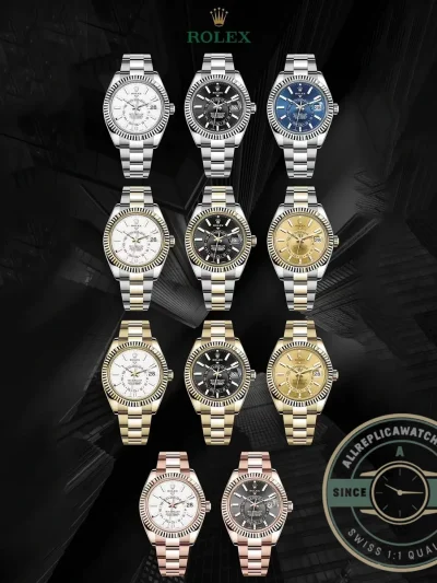Full Super Clone Sky-Dweller 42mm Oyster Bracelet Collection - High-Grade Replica Watch