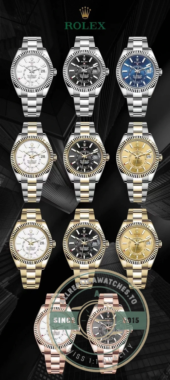 Full Super Clone Sky-Dweller 42mm Oyster Bracelet Collection - 1:1 Swiss Replica Watch