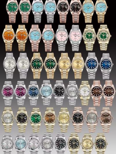 Full Super Clone Day-Date 40mm PlatinumWhite Gold Collection - Affordable Super Clone Watch