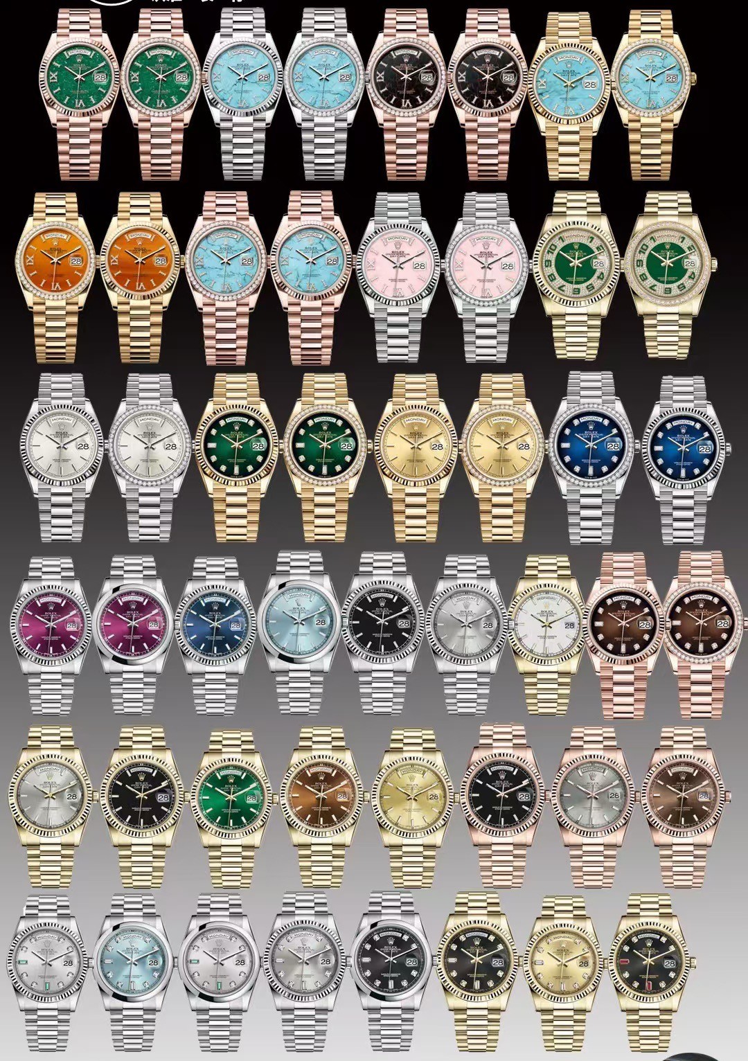 Full Super Clone Day-Date 40mm PlatinumWhite Gold Collection - Affordable Super Clone Watch