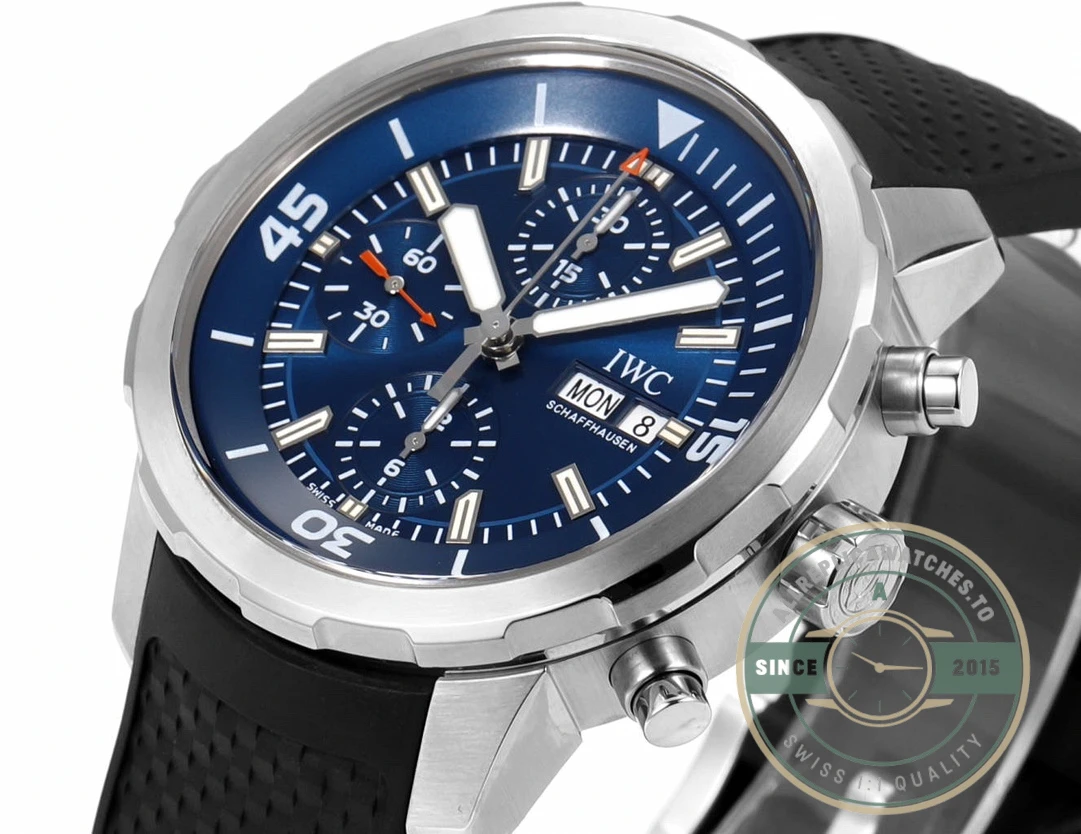 Replica Aquatimer Chronograph IW376805 Blue Dial - 1:1 Swiss Replica Watch