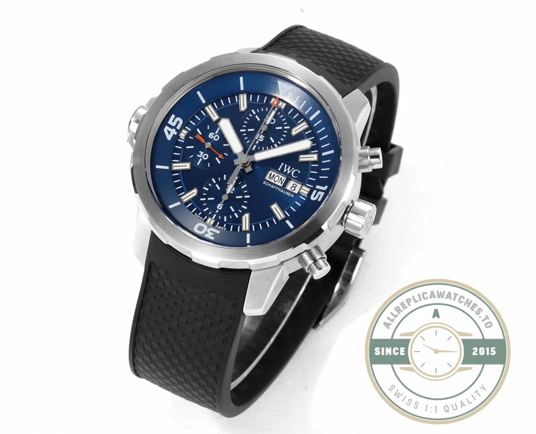Replica Aquatimer Chronograph IW376805 Blue Dial - Top-Tier Swiss Replica Watch