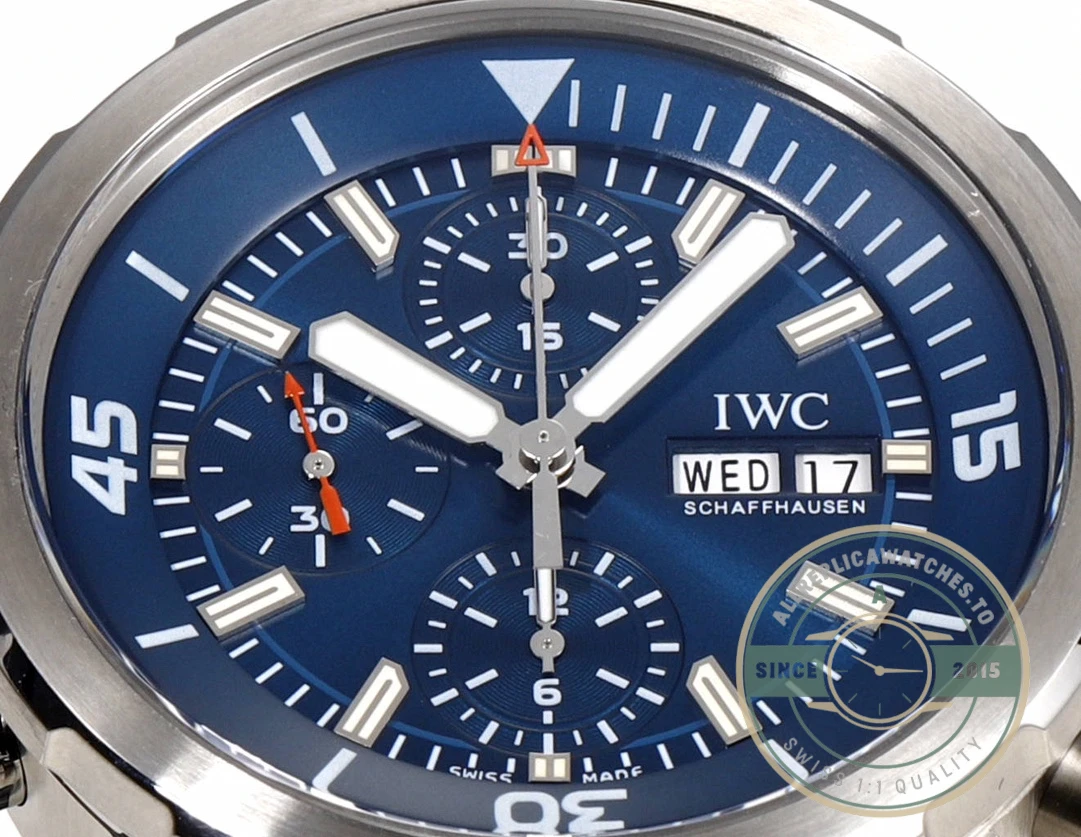 Replica Aquatimer Chronograph IW376805 Blue Dial - Swiss Movement Replica Watch