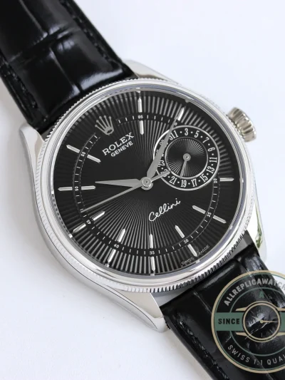 Replica Cellini Date White Gold 50519 Black Dial 39mm - Swiss Movement Replica Watch