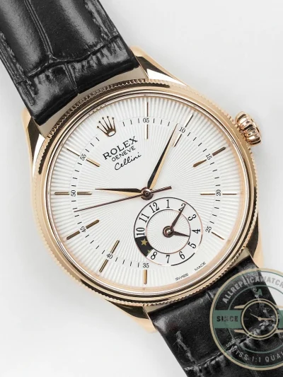 Replica Cellini Dual Time Rose Gold 50525.09 White Dial - Budget Luxury Replica Watch