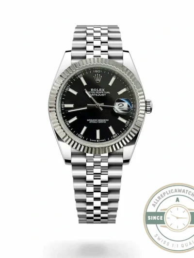 Replica Datejust 41 Black Dial Jubilee Bracelet 126334 - 1:1 Swiss Replica Watch