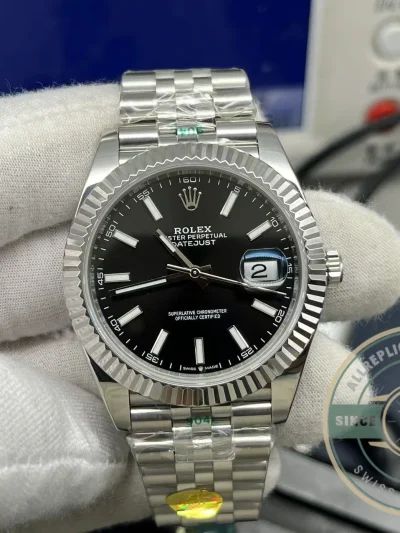 Replica Datejust 41 Black Dial Jubilee Bracelet 126334 - Affordable Super Clone Watch