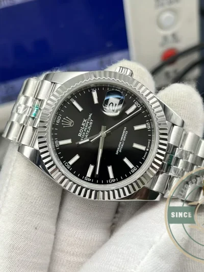 Replica Datejust 41 Black Dial Jubilee Bracelet 126334 - Factory Super Clone Watch