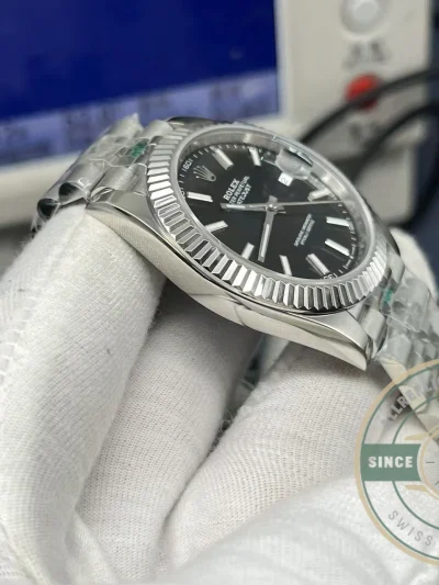 Replica Datejust 41 Black Dial Jubilee Bracelet 126334 - Budget Luxury Replica Watch